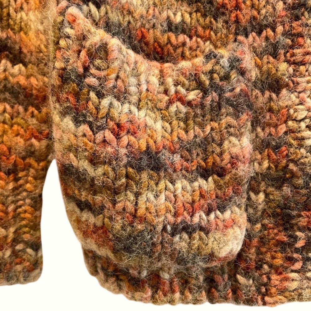 Ruby Rd Petite Womens Brown Multicolor Chunky Woo… - image 3